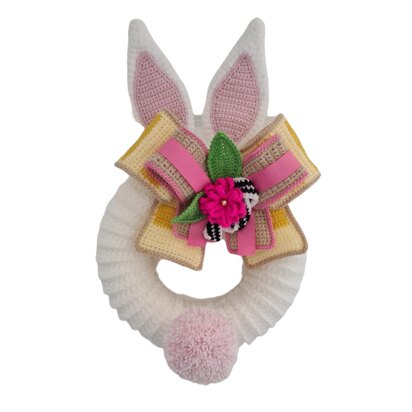 Easter Crochet Wreath Pattern - Springtime Bunny