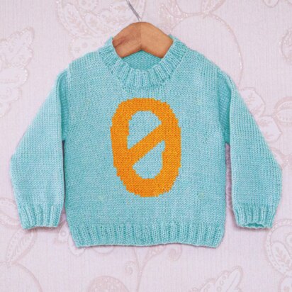 Intarsia - Number 0 Chart - Childrens Sweater