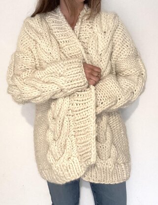 Bulky Cable Sweater Coat