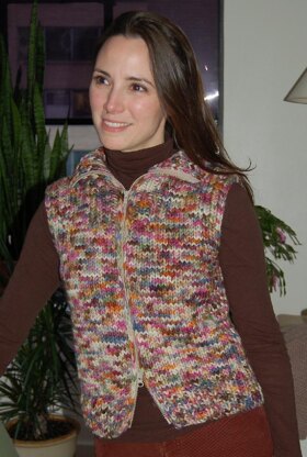 Vest with Collar to Knit