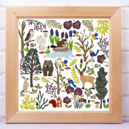 Stitchdoodles Into the Forest Hand Embroidery Pattern Design