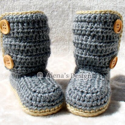 Buttoned Baby Booties -  Matthew