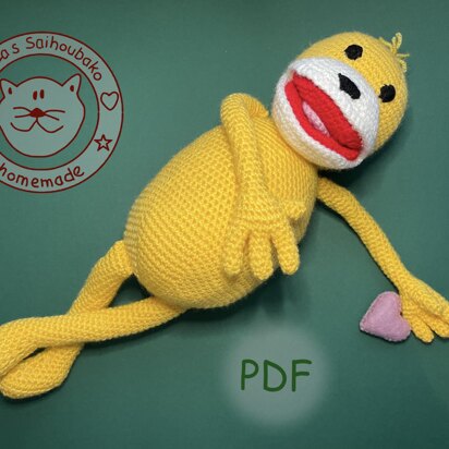 Flat Eric amigurumi doll