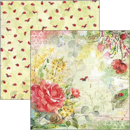 Ciao Bella Double-Sided Paper Pack 90lb 6"X6" 24/Pkg - Microcosmos, 12 Designs/2 Each