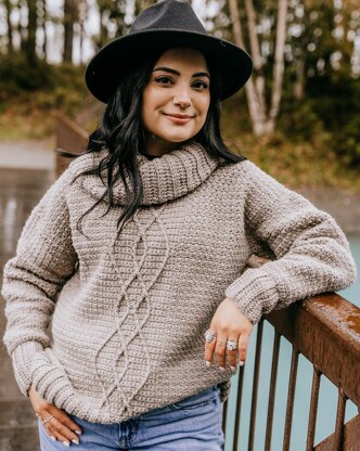 Aelia Cable Crochet Sweater