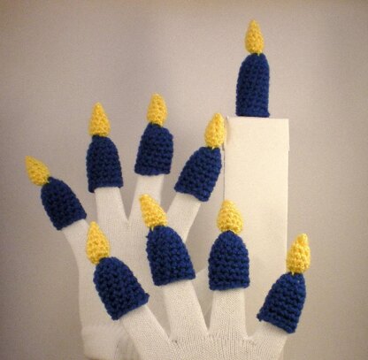 Hanukkah Candles Finger Puppets