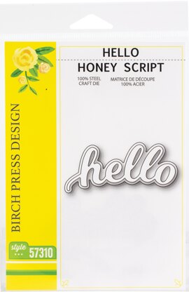 Memory Box Birch Press Designs Dies - Hello Honey Script