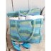Beach Bag with Mat in Bernat Handicrafter Cotton Stripes - 424 - Downloadable PDF