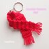 Red scarf keychain crochet pattern