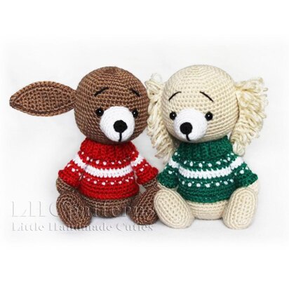 Christmas Puppies Dogs Crochet Pattern