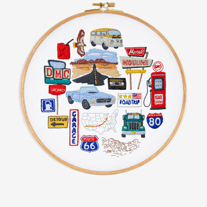 DMC Road Trip Embroidery Pattern - PAT2055 - Downloadable PDF