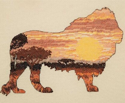 Anchor Lion Silhouette Cross Stitch Kit