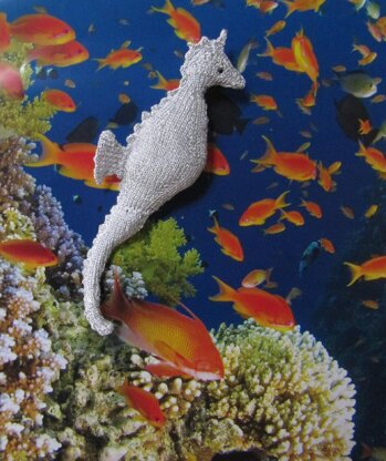 Silver Seahorse Toy