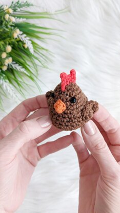 Chicken amigurumi pattern, crochet hen, bird crochet pattern