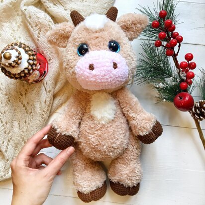 Cute plush cow