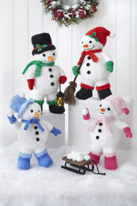 Snowmen Toys in King Cole Truffle/Truffle Glitz - P9182 - Leaflet