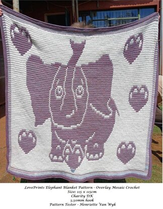 LovePrints Elephant Blanket