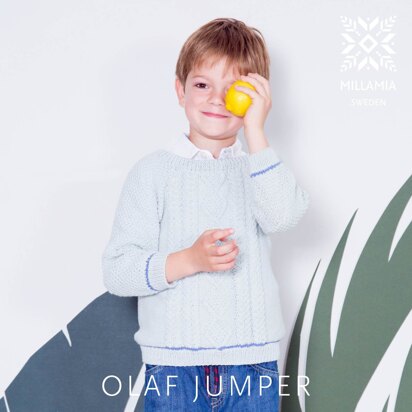 "Olaf Jumper" - Jumper Knitting Pattern For Boys in MillaMia Naturally Soft Cotton