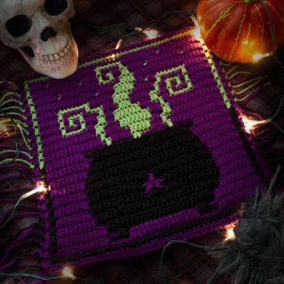 Halloween Mosaic Square - Creepy Cauldron