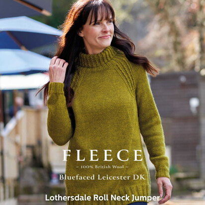 Lothersdale Roll Neck Jumper in West Yorkshire Spinners Bluefaced Leicester DK - DBP0176 - Downloadable PDF