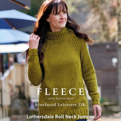 Lothersdale Roll Neck Jumper in West Yorkshire Spinners Bluefaced Leicester DK - DBP0176 - Downloadable PDF 