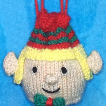 Christmas Elf Drawstring Gift Bag - knitting pattern