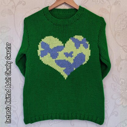 Intarsia - Heart of Butterflies - Chart Only