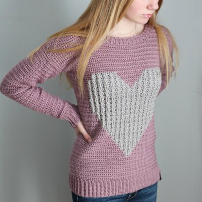 Cabled Heart Pullover
