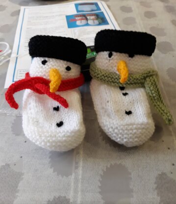 Snowman booties