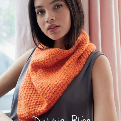 "Zinnia Scarf" - Scarf Knitting Pattern in Debbie Bliss Iris - knitting pattern