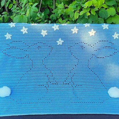 Starry Night Twin Bunny Blanket