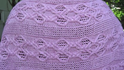 San Jose Cable Lace and Mesh Shawl