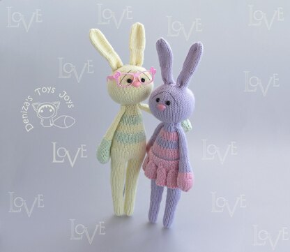 Couple of Bunnies. Stripy series Toys.