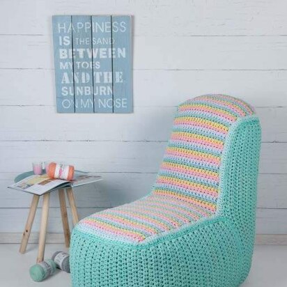XXL Lounge Chair in Hoooked Zpagetti - Downloadable PDF
