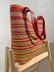 Crochet Raffia Beach Bag Pattern, Striped Tote with Leather Handles