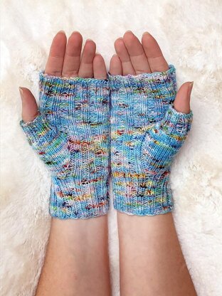 Puget Sound Fingerless Mitts