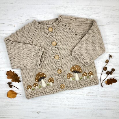 Toadstools Embroidered Cardigan