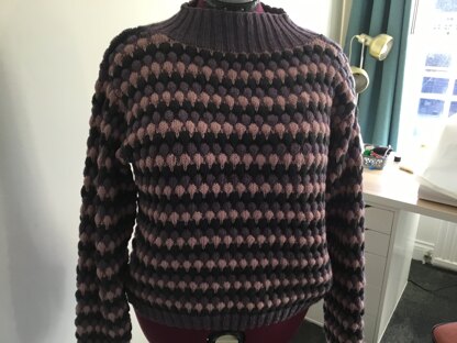 Bubble stitch sweater