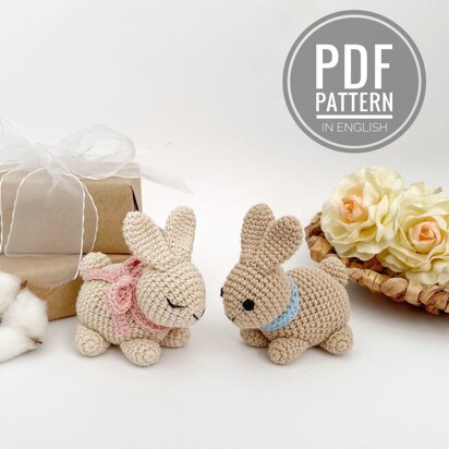 Easter bunny crochet pattern Rabbit toy amigurumi pattern