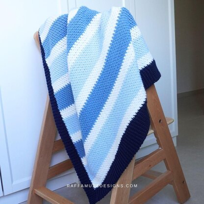 Navy Stripes Baby Blanket