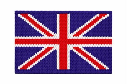 Union Jack Chunky Blanket Pattern: Finger Knitting Tutorial British Flag (PDF Pattern)
