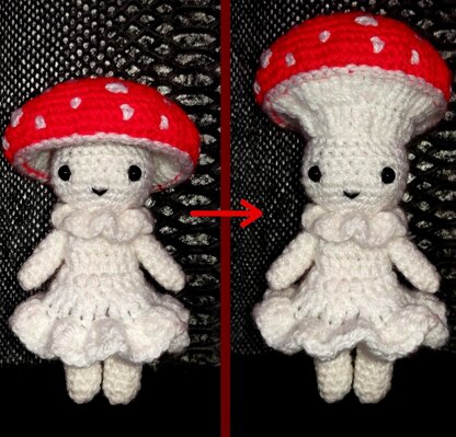 Popping Mushroom Doll Crochet pattern by Minou Crochet