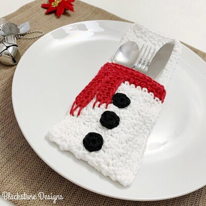 Snowman Belly Flatware Holder