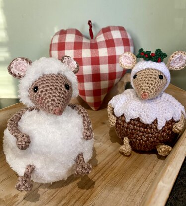 Plum Pudding Mouse and Snowball Mouse