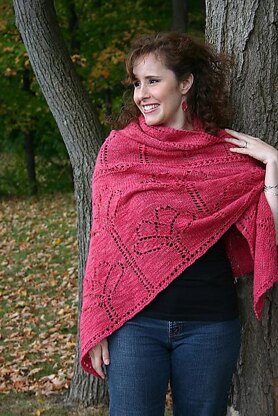 Poppy field shawl