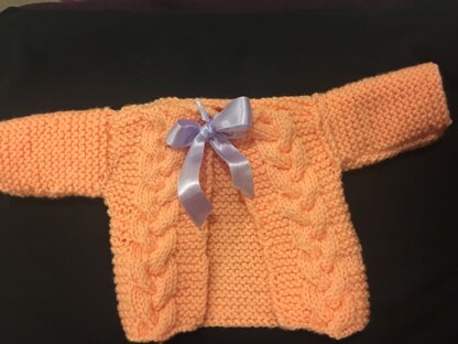 peach cardigan