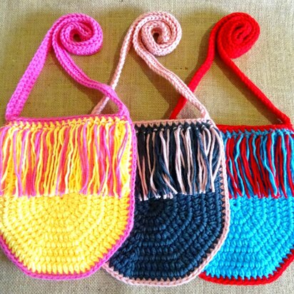 Girls Crochet Tassel bag