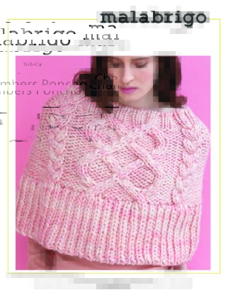 Chambers Poncho in Malabrigo Rasta - Downloadable PDF