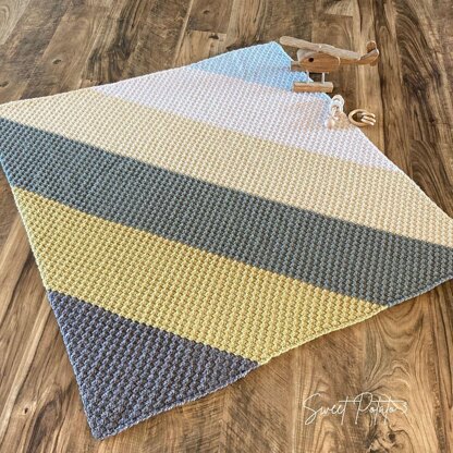 Diagonal Delights Baby Blanket