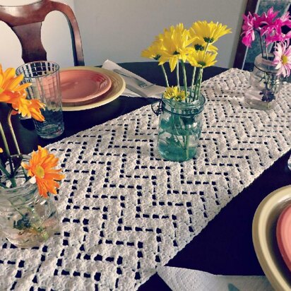 Vintage Chevron Table Runner